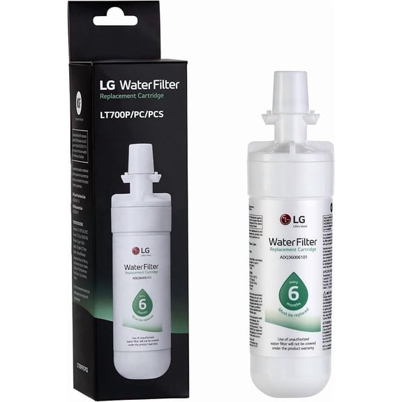 LG LT700P- 6 Month / 200 Gallon Capacity Replacement Refrigerator Water Filter (NSF42 and NSF53) ADQ36006101, ADQ36006113, ADQ75795103, or AGF80300702 , White , Single