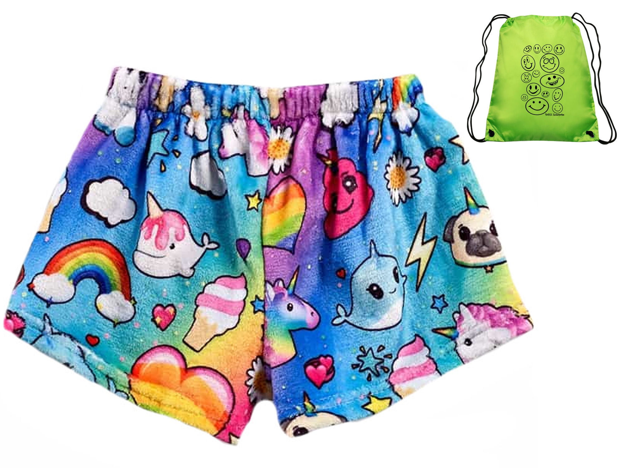 Unicorn Dreams Girls Shorts & Drawstring Bag Bundle Set - Walmart.com