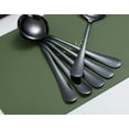 ReaNea Black Soup Spoons 6 Pieces Stainless Steel Round Dinner Spoon
