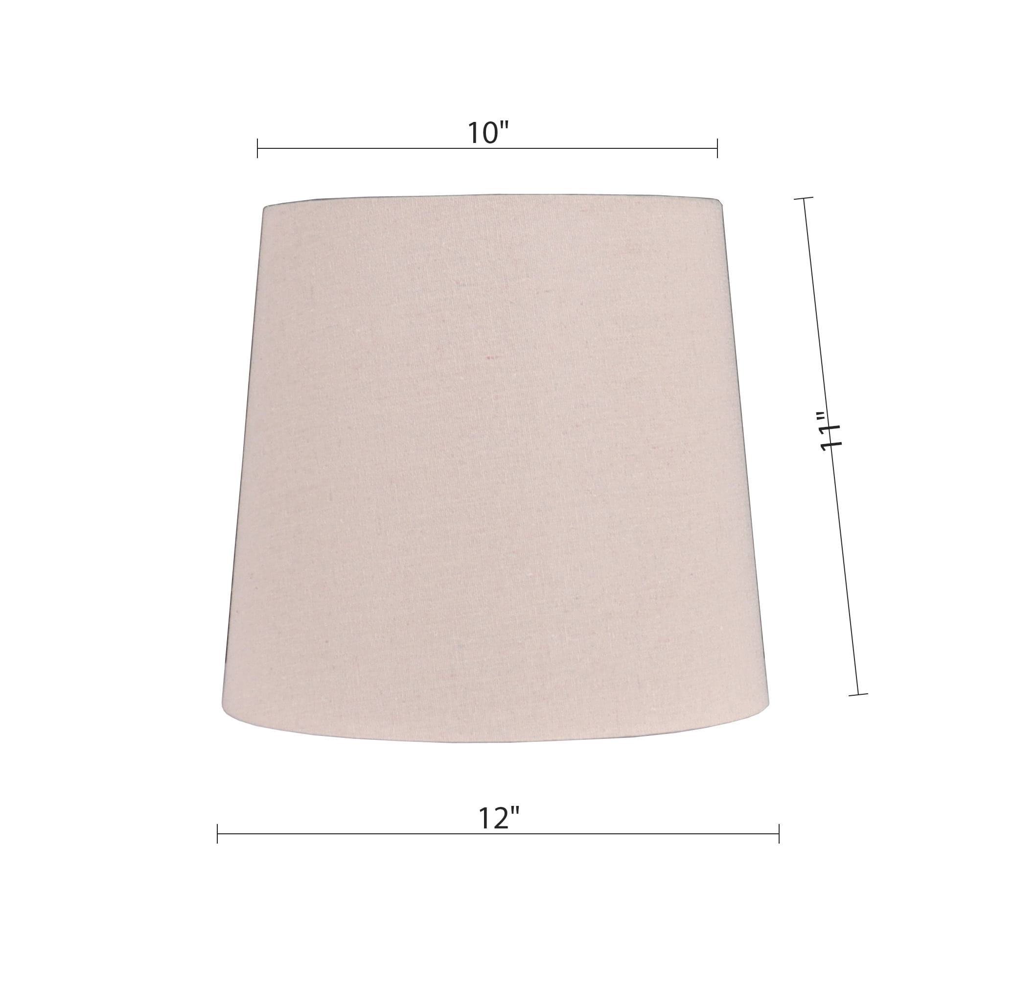 Simplee Adesso Beige Uno Lamp Shade, 11"H x 12"D, Transitional, Adult Office Or Dorm Room Use