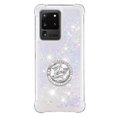 thumbnail image 2 of Funda para Samsung Galaxy S20 Ultra 5G con Brillo Líquido Flotante, Purpurina, Parachoques y Anillo Giratorio Soporte, 2 of 5
