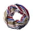 thumbnail image 2 of Bold Striped Vintage Style Multi Color Light Infinity Loop Scarf, 2 of 4