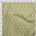 thumbnail image 4 of oneOone Polyester Spandex Lime Green Fabric Ikat Craft Projects Decor Fabric Printed By The Yard 56 Inch Wide, 4 of 4