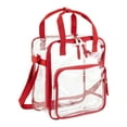 thumbnail image 5 of Eastsport Unisex Clear Double Handle Stadium Approved Tote, Red Trim, 5 of 9
