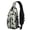 Rottweiler and Flowers Green Pattern, variant on Bulldog and Floral Blue Pattern Sling Backpack, Travel Shoulder Pack with Earphone Port, Adjustable Strap Gift Ideas for Travel Shopping