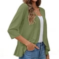 thumbnail image 4 of yillto Womens Summer Cardigan Cover ups 3/4 Sleeve Boho Beach Oversized Open Front Outwear Coverups, 4 of 7
