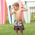 thumbnail image 4 of FORMRS Boys Swim Trunks Quick Dry Mesh Liner Boardshorts Sizes XS-XL, Brown Abstract Eagle, 4 of 7