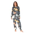 thumbnail image 2 of FORMRS Onesies Pajama for Adults Unisex Hoodie Winter Jumpsuit One Piece Sleepwear, Sizes S-2XL, Orange Dinosaur, 2 of 7