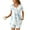 Blue, variant on Women's Pajamas Plus Size Under $10 Fashionable Printed Round Neck Short Sleeve Short Pant Home Clothing Set
