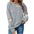 thumbnail image 2 of Christmas Sweatshirts for Women Merry Christmas Graphic Print Long Sleeve Casual Crewneck Pullover Tops Holiday Party Wear Xmas Tops, 2 of 6