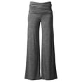 thumbnail image 5 of Coral Fold Over Yoga Pants for Women Low Waisted Wide Leg High Elastic Casual Flowy Pants Elegant Sweatpants S-2XL, 5 of 5