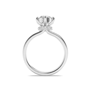 FireBorn Diamonds Fireborn IGI Certified Round-Shaped Diamond Engagement Ring with a Hidden Halo For Women, 1 CTTW, 14K White Gold