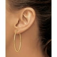 thumbnail image 3 of 10K Yellow Gold Polished Endless Tube Hoop Earrings (42 X 42) Made In Peru 10t967, 3 of 5