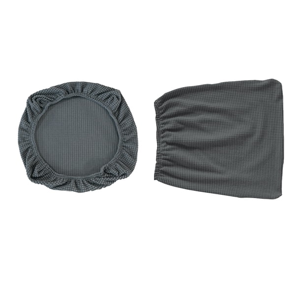Kearding 2 uds. Fundas protectoras para sillas, Protector de cojín para respaldo de asiento, suministros para el hogar, funda elástica giratoria Decoración del hogar gris oscuro Kearding HA011157-08