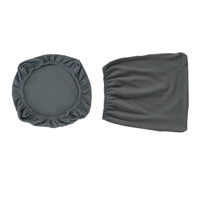 Cubiertas de silla protectora para el asiento Atrás Cojín Protector Home Supides Multicolor Rotating Stretch Funda Funda para sillón sólido Gris oscuro 2 piezas tholdsy HA011157-08