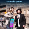 thumbnail image 6 of JYX Karaoke Machine, Home Karaoke Party Speaker for Adults, Bluetooth Speaker with 2 Microphone, Dazzling Light, 6 of 17