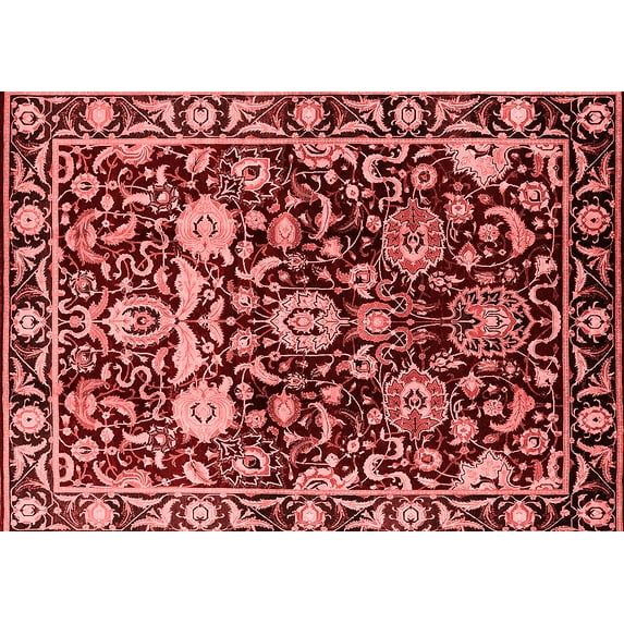 Ahgly Company Indoor Rectangle Oriental Red Industrial Area Rugs, 5' x 7'