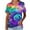 Purple-A, variant on 2024 Outer Space T Shirts for Women Printed Galaxy Solar System Planets Nebula Shirt Short Sleeve V Neck Blouse Red L