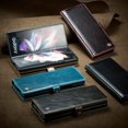 thumbnail image 2 of 1pc Wallet Case Artificial Leather Flip Case With Card Holder And Kickstand For Galaxy Z Fold 4/5, 2 of 4
