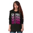 thumbnail image 5 of Breast Cancer Go Pink Ribbon Gradient Women's Long Sleeve T Shirt Brisco Brands S, 5 of 6