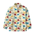 thumbnail image 4 of Uorisanigo Girls Oversized Sweatshirts Half Zip Pullover Sweatshirt Casual Colorful Cartoon Dinosaur Long Sleeve Zipper Sweatshirts Athletic Pullover Jackets Fall Spring Outfits Clothes, 4 of 7