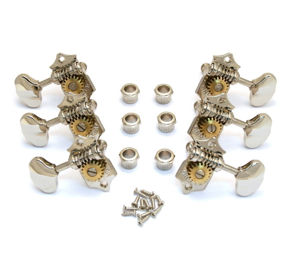 Grover V97-18NA Sta-Tite 18:1 3x3 Guitar Tuners Nickel, Vertical