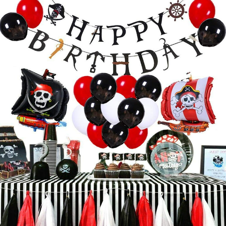 Ayuqi Pirate Themed DIY Birthday Party Decorations for Kids Baby Shower Multicolor, adult unisex