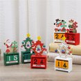 thumbnail image 2 of Calendario de cuenta regresiva de Navidad, Papá Noel, alce, muñeco de nieve, calendario de madera, adornos navideños, decoración de escritorio para el hogar, regalos de Año Nuevo, 2 of 4