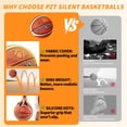 thumbnail image 3 of Baloncesto PZT Silent tamaño 7 con funda de tela de 608 g para interiores, 3 of 8