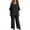 Z13 Black, variant on Linen Pant Sets Women 2 Piece Outfits Oversized Striped Tunic Top and Relaxed Fit Wide Leg Pant Lightweight Breathable Summer Vacation Matchinglounge Clothes Yellow,S