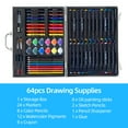 thumbnail image 3 of 64PCS Painting Supplie Drawing Kit with 24 Colors Markers for Wood Pencil Sketching Pencils Art, 3 of 8