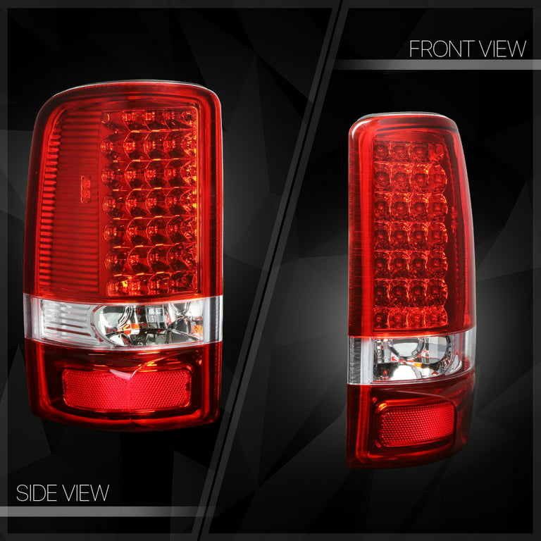 Chrome/Red *FULL LED* Tail Light Brake Lamp for 00-06 Yukon/Tahoe
