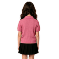 thumbnail image 7 of Girl Uniform Shirt Knit Collared Short Sleeve Fit Tops Summer Casual Solid School Tops for Girls, 7 of 7