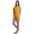 thumbnail image 2 of Moomaya Ensemble de Pyjama en Coton pour Femmes, Chemise de Nuit à Col Cranté à Manches Courtes, 2 of 6