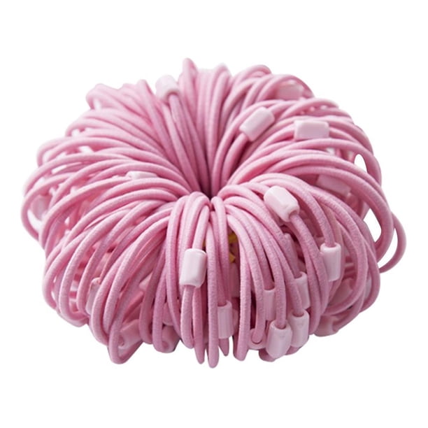 Banda elástica para el cabello Colcomx Goma elástica Rosado