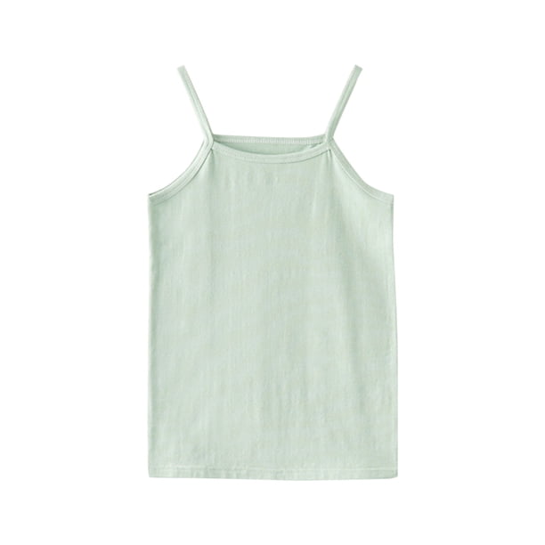 Blusas de cuello Gibobby Camiseta Sin mangas de baile para niños pequeños y niñas verde 18-24 meses