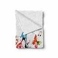 thumbnail image 2 of Animal Soft Flannel Fleece Blanket, Rainbow Colored Abstract Wild Birds Owl with Music Notes and Butterflies Image Art, Cozy Plush for Indoor and Outdoor Use, 50" x 60", Multicolor, by Ambesonne, 2 of 6