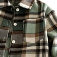 thumbnail image 5 of BLVB Kids Toddler Little Boys Girls Baby Long Sleeve Button down Plaid Shirt Lapel Shacket Jackets Fall Outfits(Multicolor,9-10Years), 5 of 6