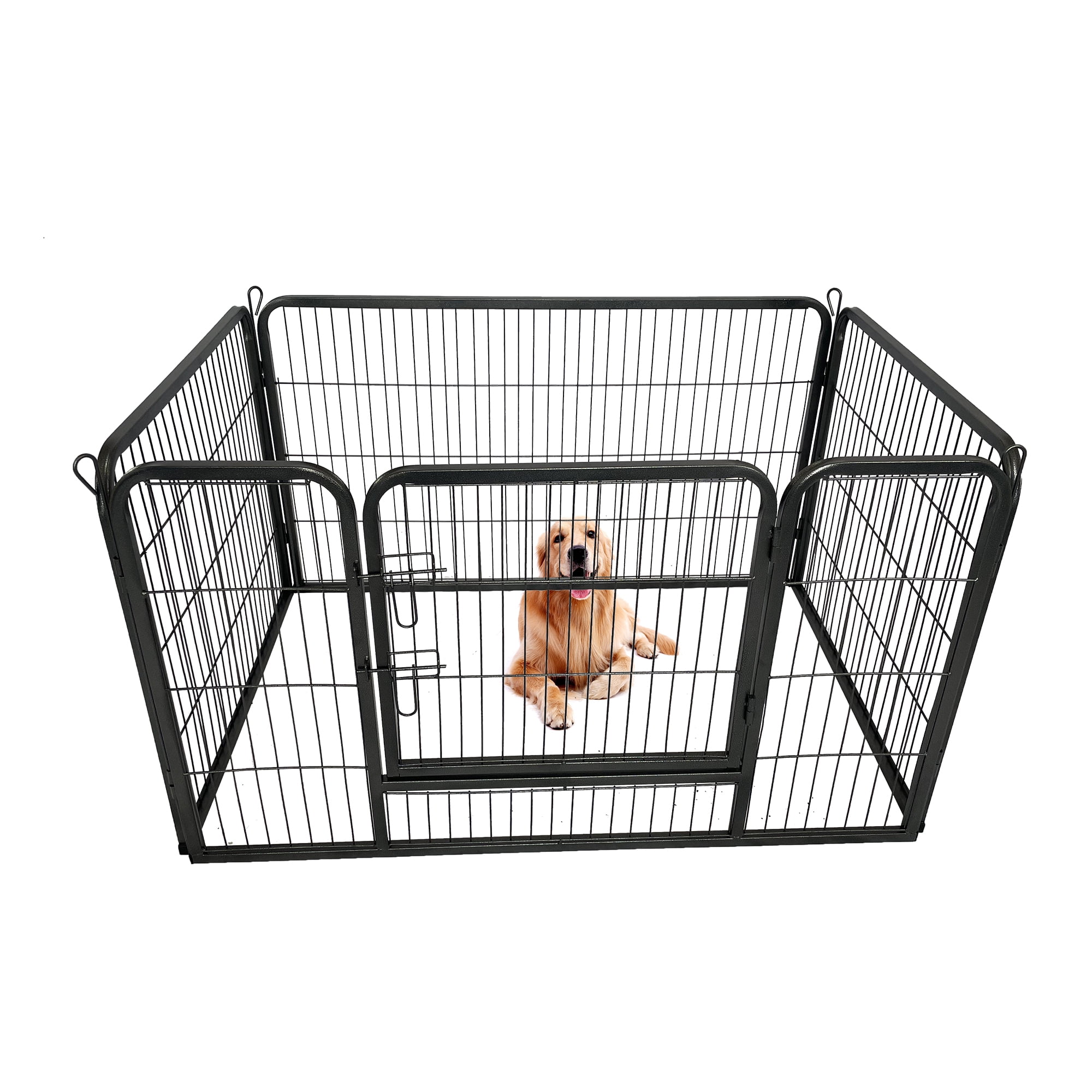 Pefilos 27" Metal Square Dog Playpen, 4-Panel Pet Playpen with Door for Small Medium Dogs, Keep Pets Secure, Rust-Free Puppy Playpen, Gray Pefilos 27" Metal Square Dog Playpen, 4-Panel Pet Playpen with Door for Small Medium Dogs, Keep Pets Secure, Rust-Free Puppy Playpen, Gray