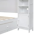 thumbnail image 3 of Bellemave Full Size Platform Bed Frame with Four Storage Drawers Underneath and Built-in Cabinet, Bookcase Headboard, Wood Cabinet Bed for Teens, Adults,White, 3 of 8