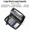 thumbnail image 5 of GAEKEAO Womens Wallet RFID Blocking Leather Large Capacity Long Purse Card Clutch Wristlet, 5 of 6