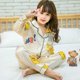 thumbnail image 4 of Pijamas de satén de Color liso para niños, ropa de dormir de Mickey de seda con pantalones, conjuntos de pijama de dibujos animados para niñas de 3 a 14 años, 4 of 4