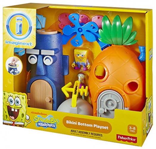 Exclusive /& Imaginext Spongebob Figure 6 Pack Fisher-Price Imaginext Spongebob Bikini Bottom Playset Multicolor Exclusive