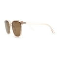 thumbnail image 6 of Womens Oversized Inset Lens Classy Minimal Fashion Horn Rim Sunglasses Beige - Brown, 6 of 8