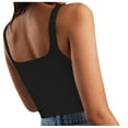 thumbnail image 2 of Square Neck Tank Top Women Sevevn Fashion Women's Summer Square Neck Sleeveless Solid Casual Blouses Tops Summer Tank Tops For Women, 2 of 6
