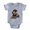 Heather Grey, variant on CafePress - FIN Wirehaired Dachshund Photo CROP Baby Football - Cute Infant Baby Football Bodysuit