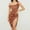 Brown Irregular Slit Dress Bodycon, variant on Women's Summer Irregular Slit Dress Bodycon Slim Empire Waist Blouson Smocked Party Wedding Flowy Trendy 2023 Sleeveless Cocktail Dress Solid Sundress Sling Crew Neck Babydoll Red 6