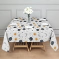thumbnail image 3 of White Cosmic Pattern Square Tablecloth,Waterproof Square Table Cover,Wipeable Spillproof Washable Table Cover for Home Kitchen Party Decor 42"X42"(107x107cm), 3 of 6