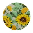 thumbnail image 2 of Nawypu  Sunflower Butterfly Round Tablecloth Sunflower Table Cloth Round Waterproof Tablecloth, Yellow Flower Rustic Floral Table Covers for Fall Table Decorations, 2 of 7