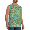 thumbnail image 2 of Bixox Men's Colourful Tie Dye Printed Shirt Sleeveless Fitness Tank Top-XX-Large, 2 of 5
